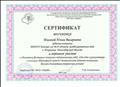 Сертификат за активное участие в областном фестивале психолого-педагогических идей "От идеи к результату" в номинации "Проектный метод в деятельности педагога-психолога", март 2017г.